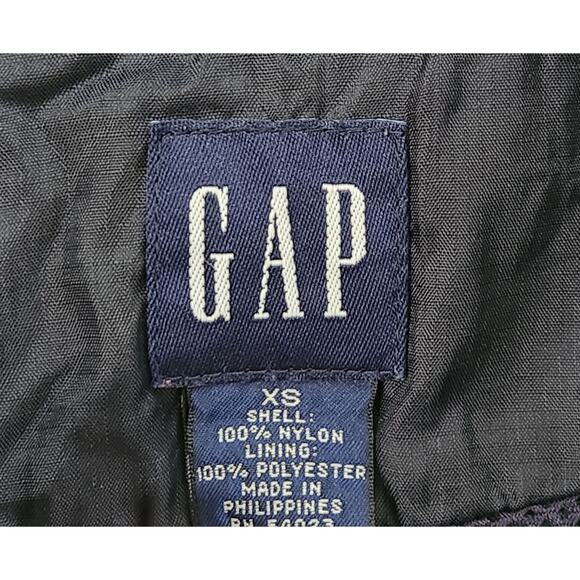 GAP Dark Blue Mesh Lined Full Zip Windbreaker XS Lightweight Pockets - Picture 4 of 4